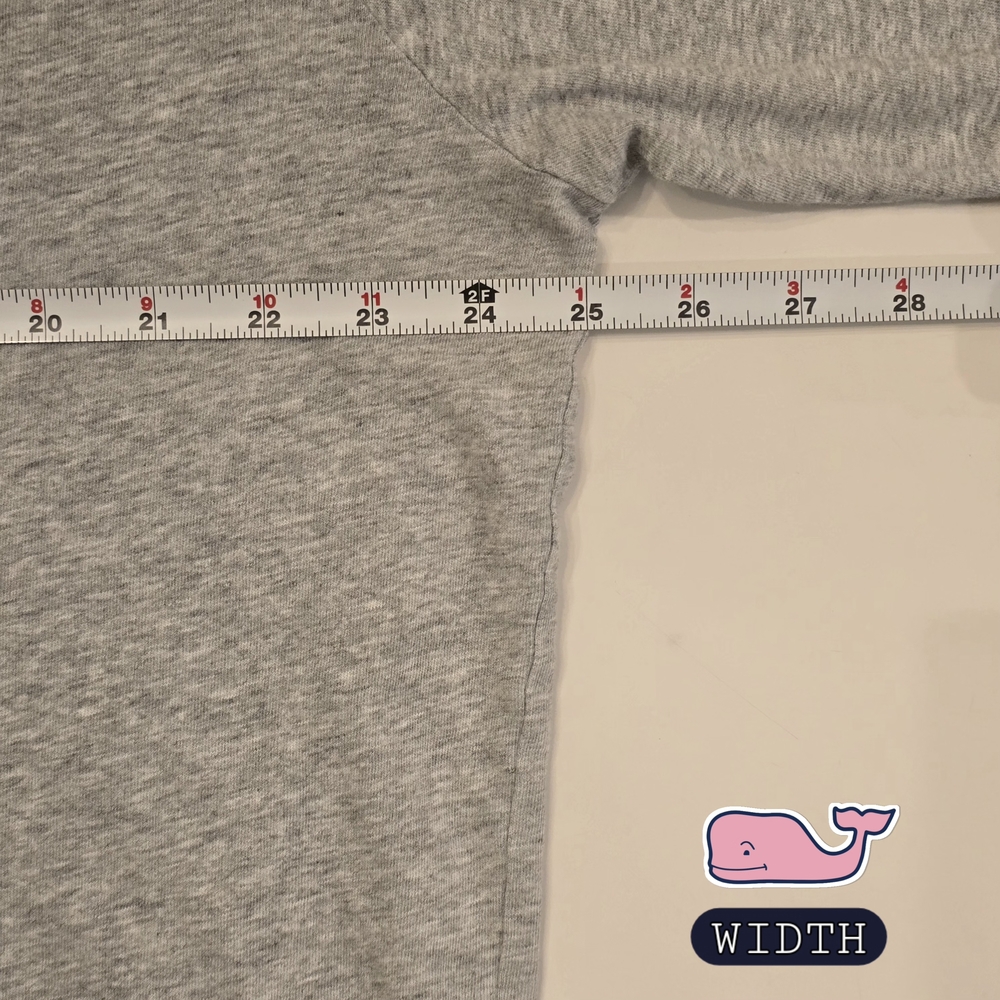 Vineyard Vines Mens XL Gray & Navy Whale Logo Longsleeve Tee w/ drawstring bag - Picture 6 of 9